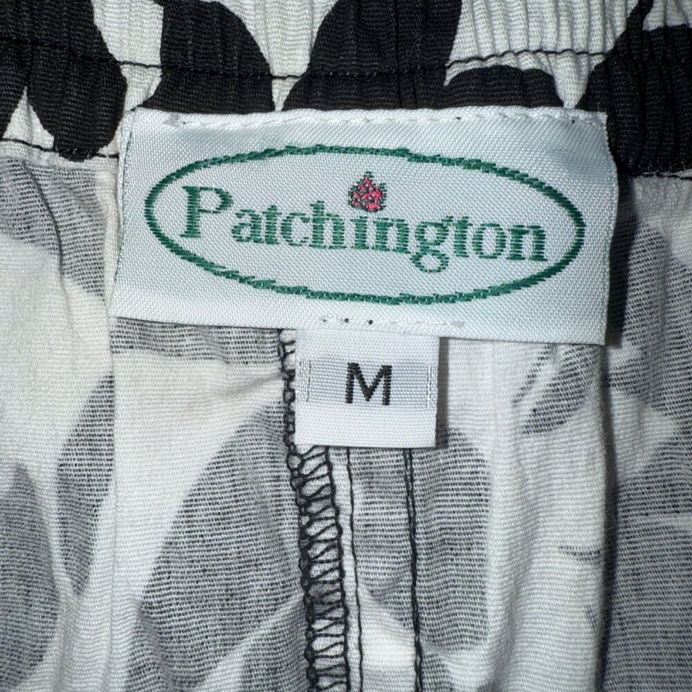 Patchington Black White Floral High Waist‎ Capri Pants Size M - Picture 6 of 8
